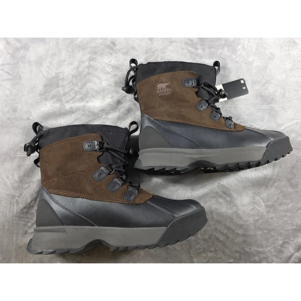 Sorel Scout 87‎ XT WP Men 10 Tobacco Black Waterproof Insulated Winter Boots NEW